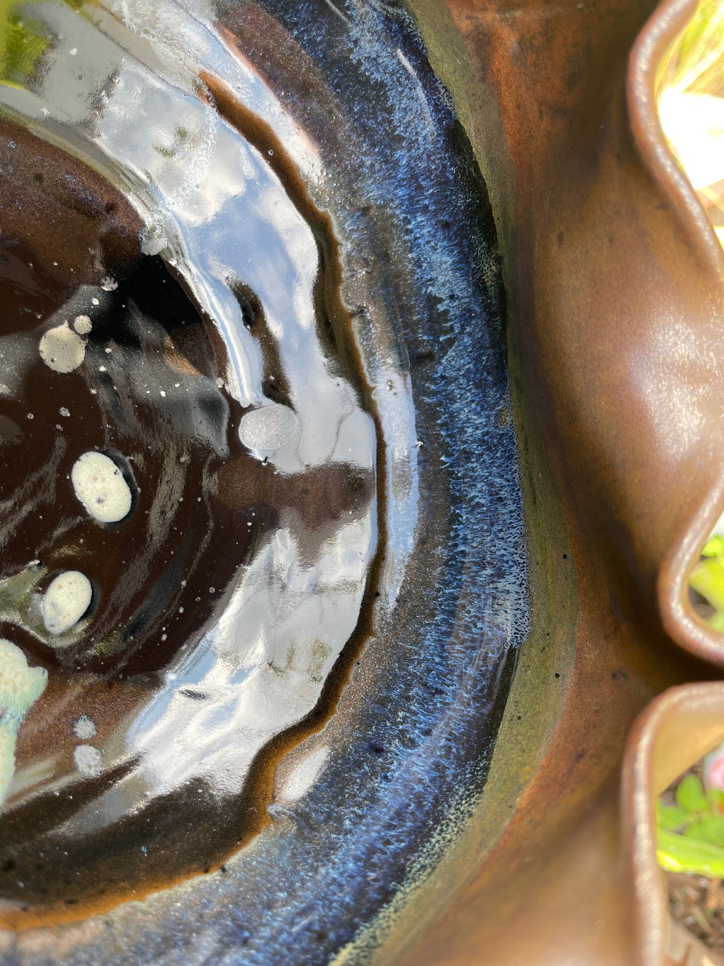 Ruffled Copper Bowl