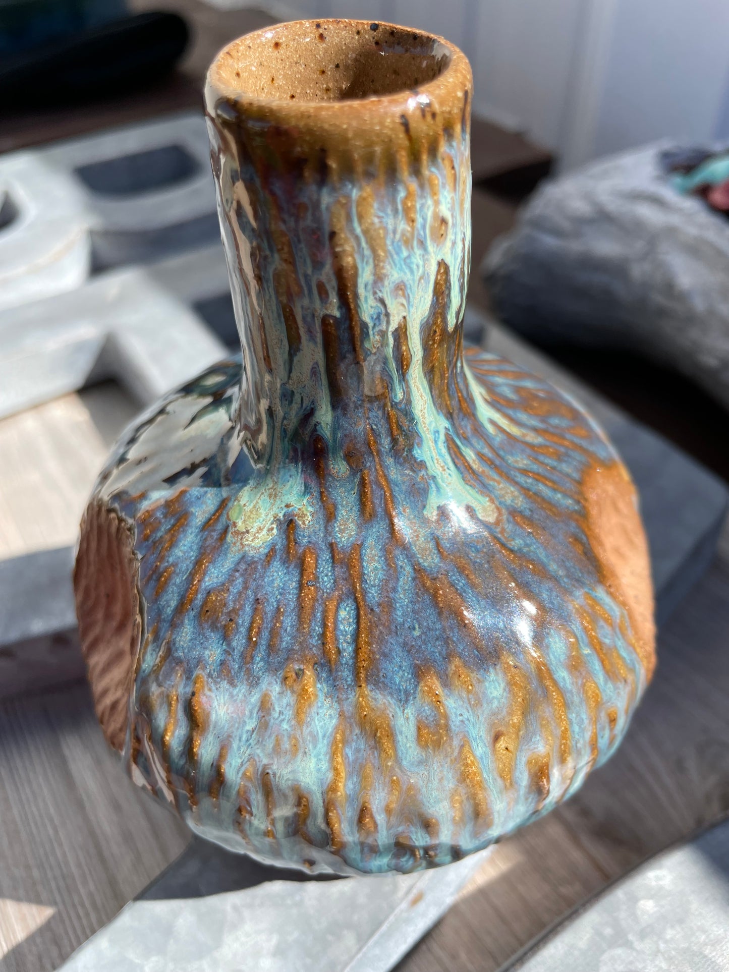 Textured Oil Bottle Cruet