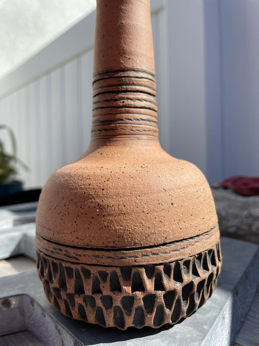 Raw Clay Oil Bottle Cruet