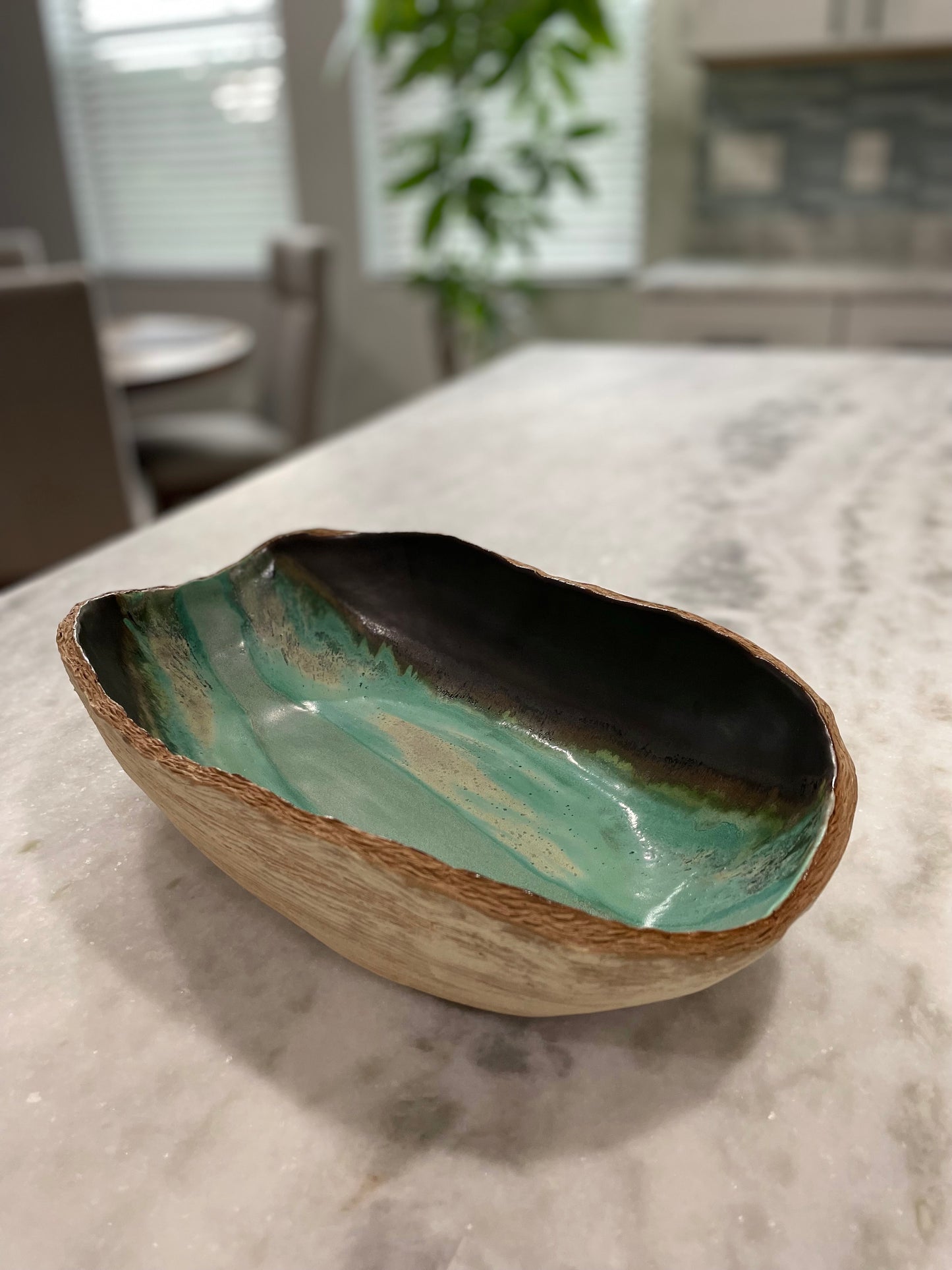 Organic Shapes Rustic Bowl - Walnut Patina