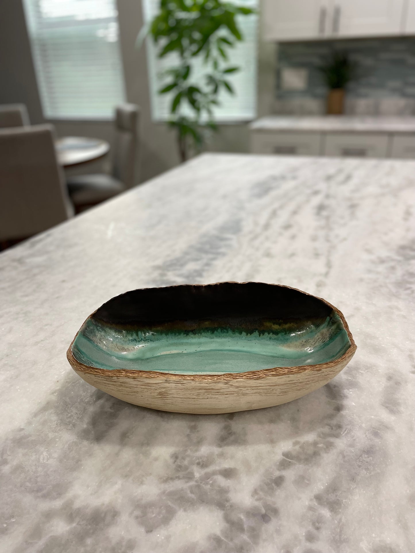 Organic Shapes Rustic Bowl - Walnut Patina