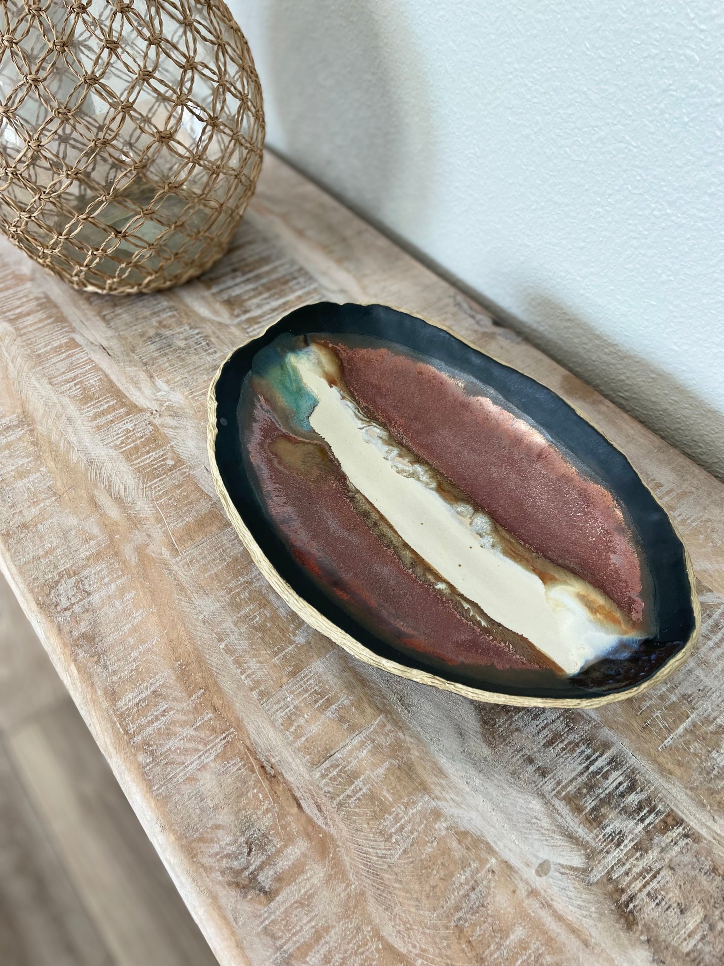 Organic Shapes Rustic Bowl - Copper Black