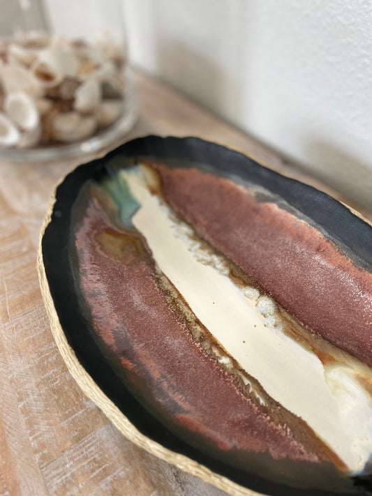 Organic Shapes Rustic Bowl - Copper Black